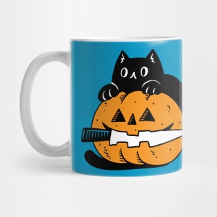 Black cat Jack o Lantern Mug